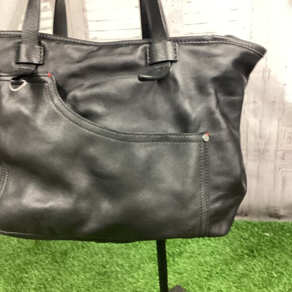 Ellen Degeneres Black Leather Tote Bag - Picture 4 of 15